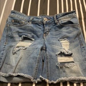 Guess distressed blue jeans shorts